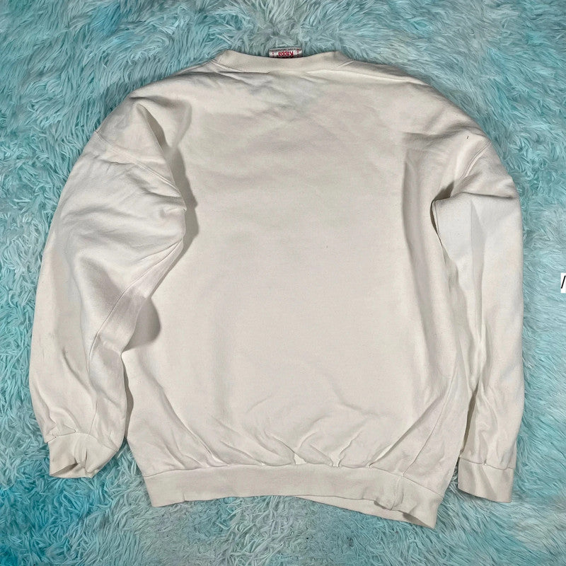 Vintage 90s White Kappa Sweatshirt - XL
