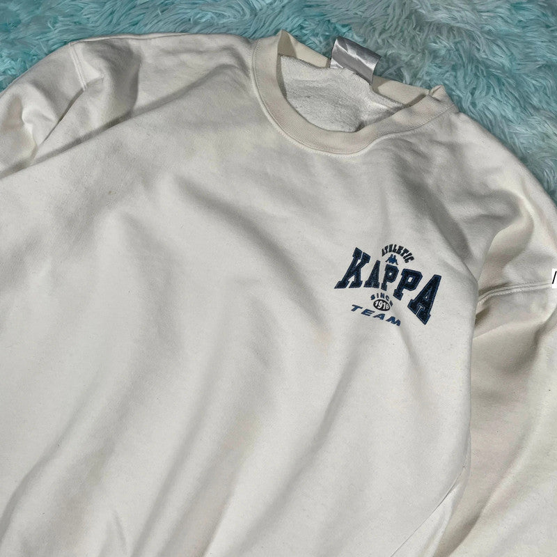 Vintage 90s White Kappa Sweatshirt - XL