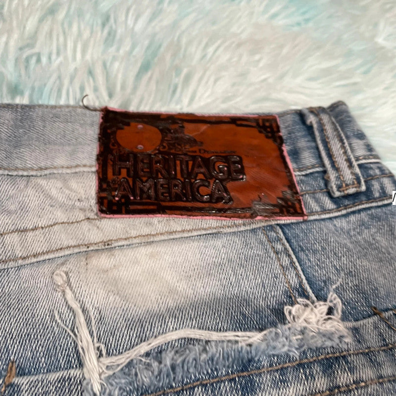 Vintage 00s Denim Jean Shorts Jorts - 38W