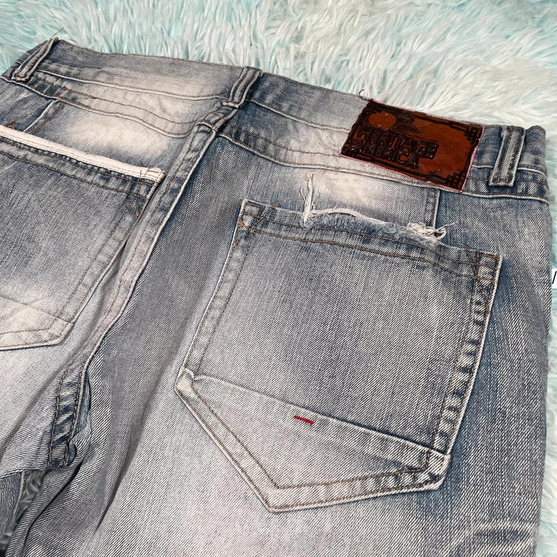 Vintage 00s Denim Jean Shorts Jorts - 38W