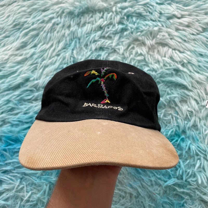 Vintage Black & Beige Barbados Cap