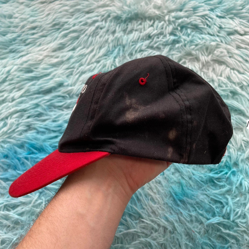 Vintage Black & Red Chicago Bulls NBA Cap
