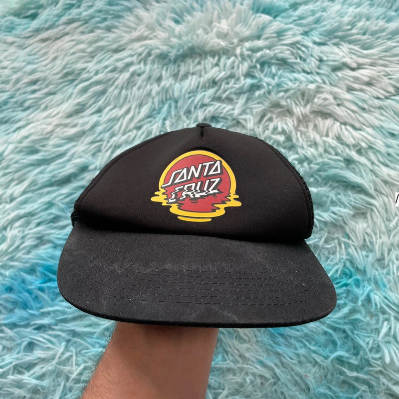 Black Santa Cruz Trucker Cap