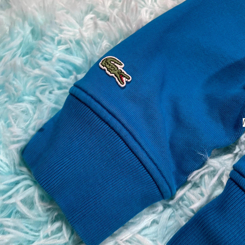 Blue Lacoste Sweatshirt Spellout - Medium