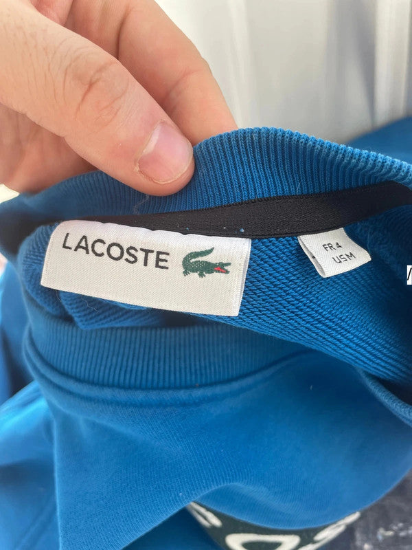 Blue Lacoste Sweatshirt Spellout - Medium