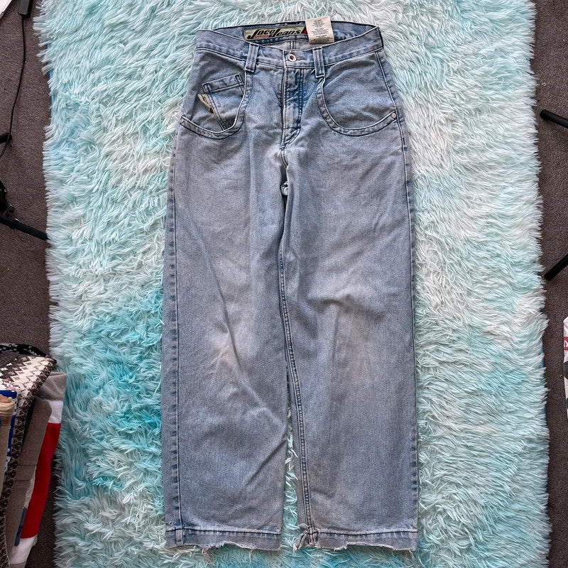 Vintage 00s JNCO Jeans Baggy Embroidered- W30 L32