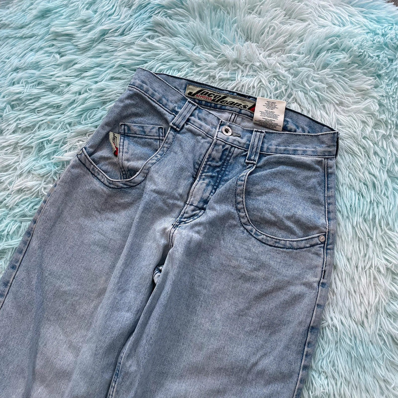 Vintage 00s JNCO Jeans Baggy Embroidered- W30 L32