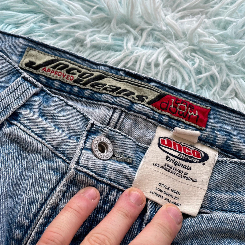 Vintage 00s JNCO Jeans Baggy Embroidered- W30 L32