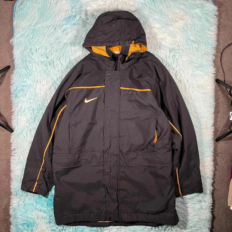 Vintage 90s Black Nike Coat - Large