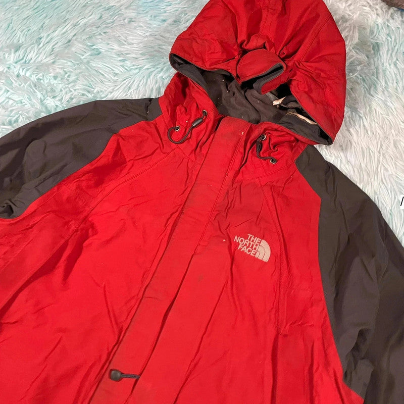 Red & Grey The North Face Gore-tex Jacket Raincoat - XL