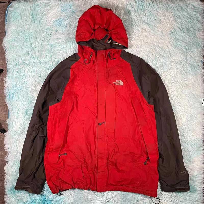 Red & Grey The North Face Gore-tex Jacket Raincoat - XL