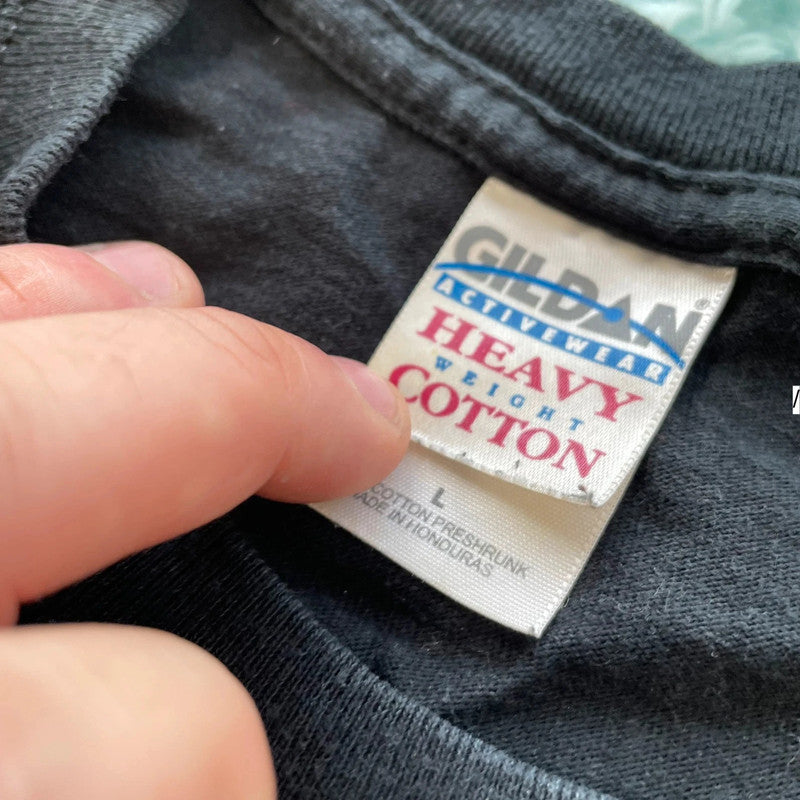 Vintage 00s Black Eat Your Hearts Out T Shirt - L