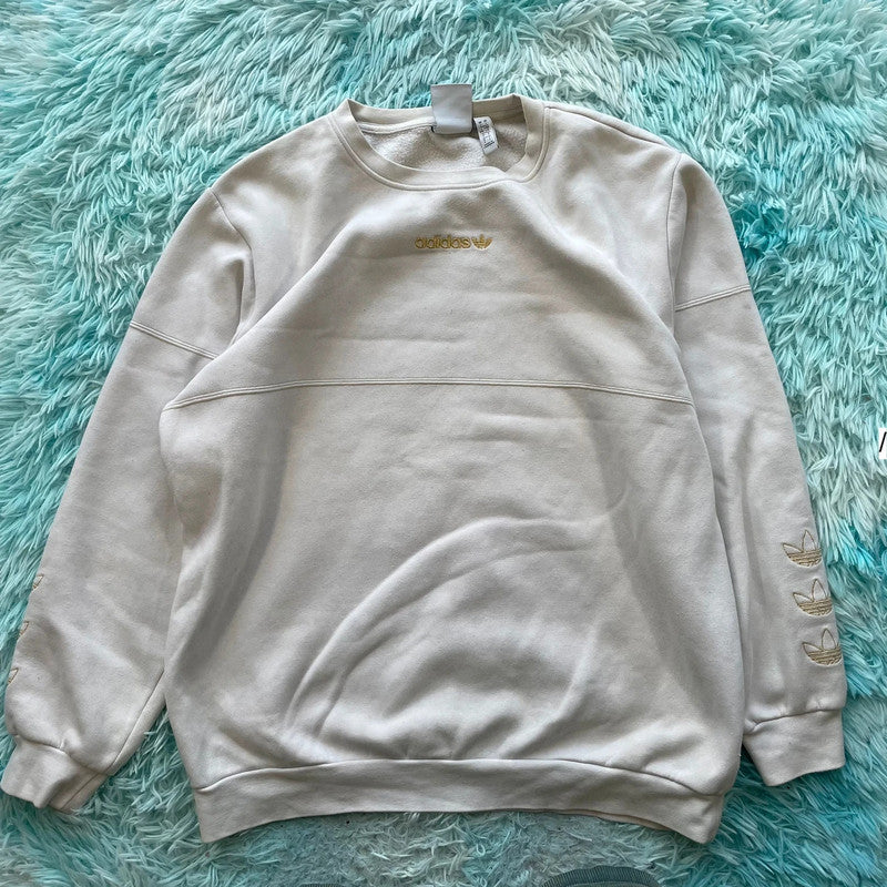 Cream White Adidas Sweatshirt- Large