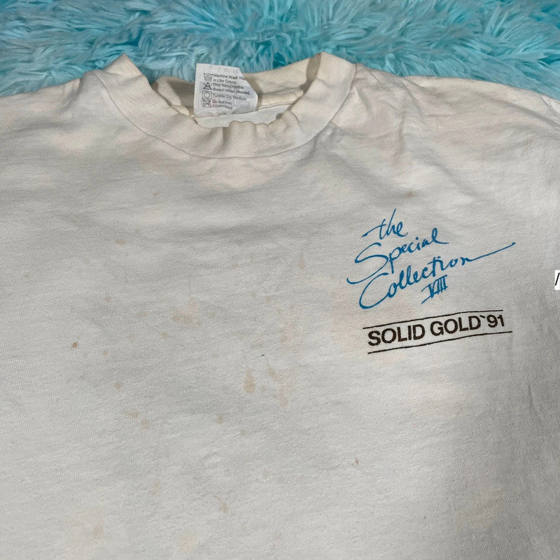 Vintage 1991 Bloomington Solid Gold Graphic T Shirt - Large