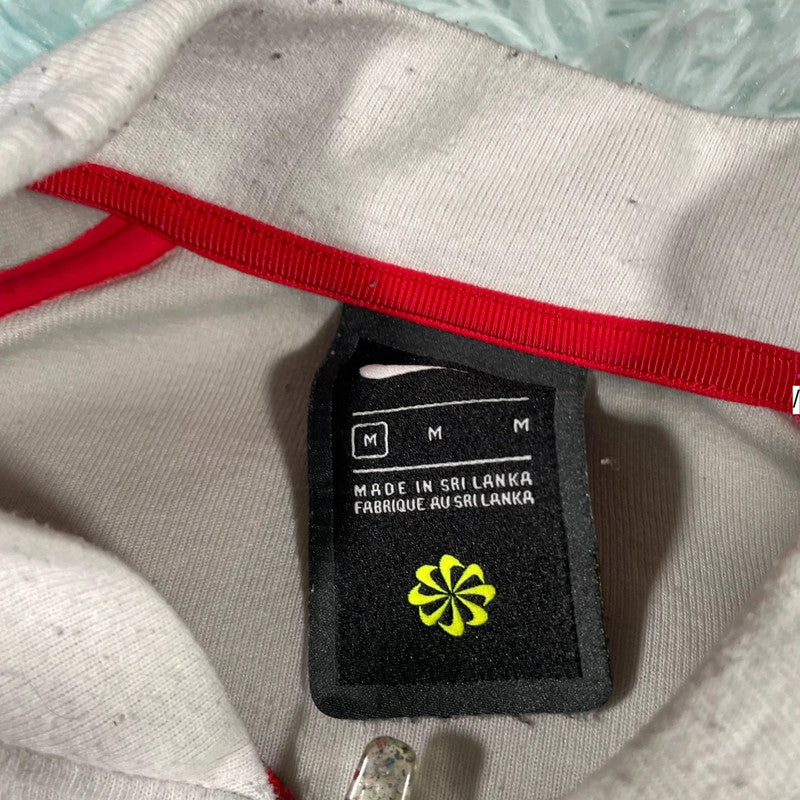 White Nike Full Zip Sweatshirt - Medium