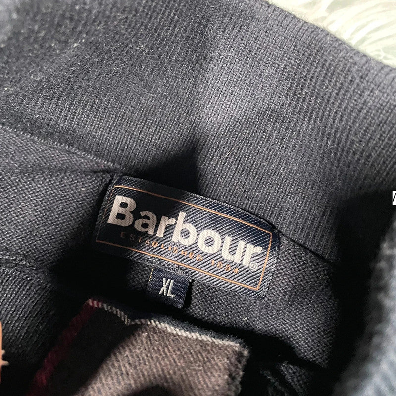 Dark Navy Barbour 1/4 Zip Sweatshirt - XL