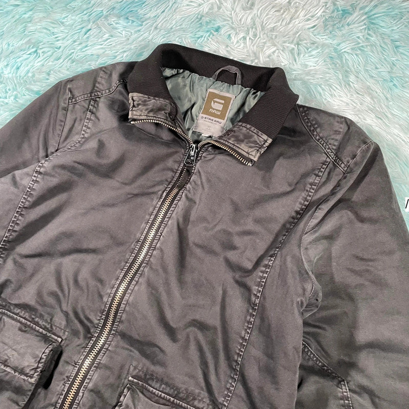 Grey G-Star raw Carbo Bomber Jacket - XL