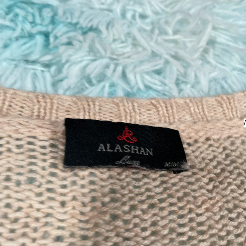 Beige Alashan Long Jumper Merino Wool Cashmere - Medium