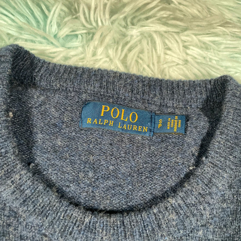 Navy Polo Ralph Lauren Knitted Jumper - Small
