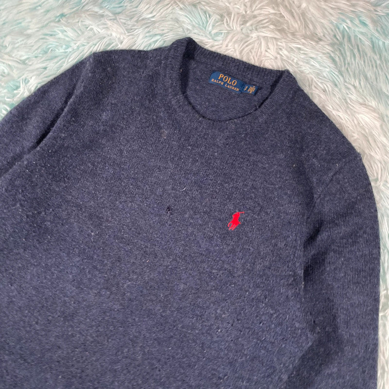 Navy Polo Ralph Lauren Knitted Jumper - Small