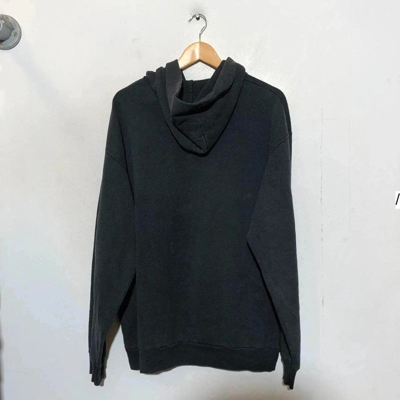 Vintage 90s Black Fugazi Band Hoodie Screen Stars - XL