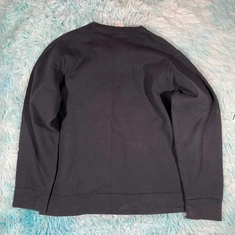 Vintage 90s Black Tommy Hilfiger Jeans Spellout Sweatshirt - Medium