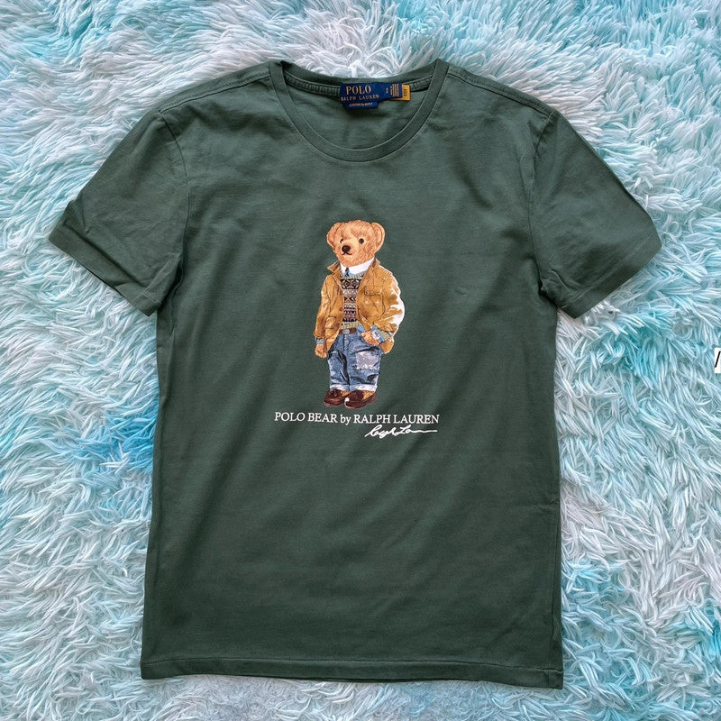 Green Polo Ralph Lauren Polo Bear T Shirt - Small