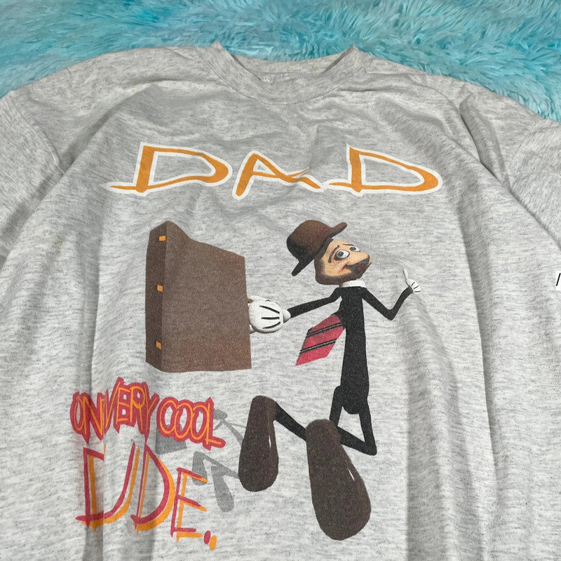 Vintage 90s Grey Dad One Very Cool Dude Graphic T Shirt - XL