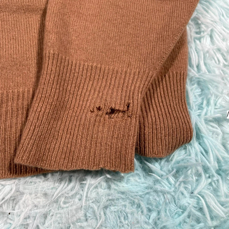 Vintage Brown Hackett Wool Knitted Jumper - Medium