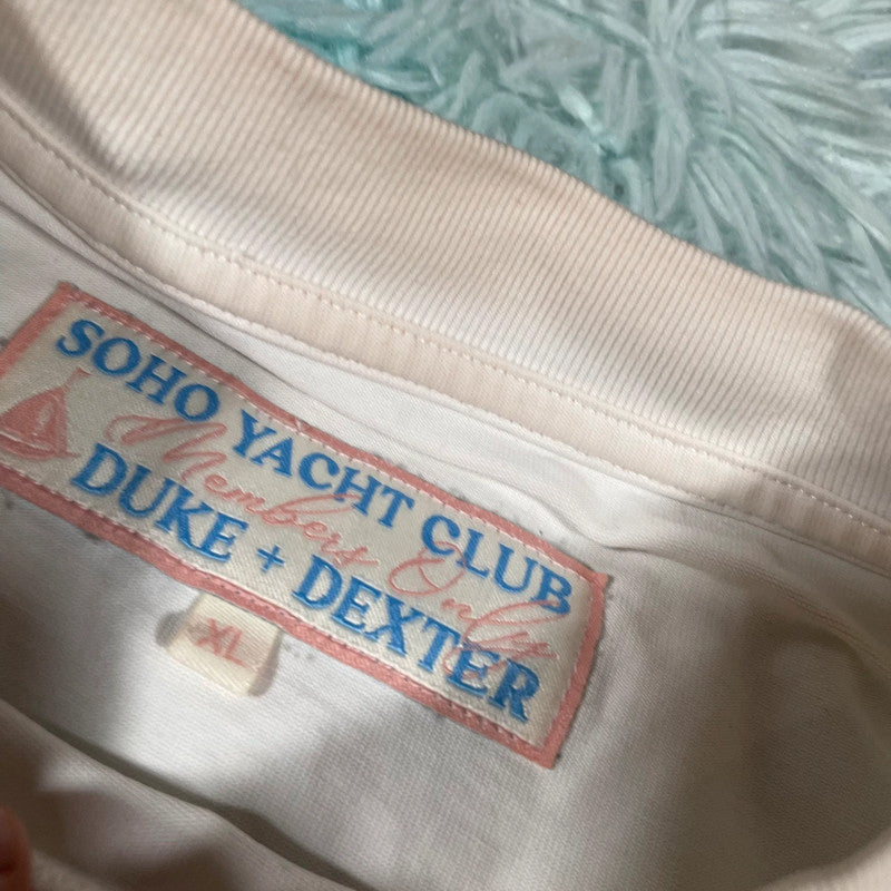 White Soho Yacht Club T Shirt Graphic Heavyweight - XL