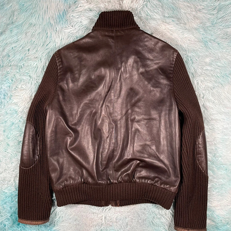 Vintage Y2K Brown Joseph Leather Jacket - Large