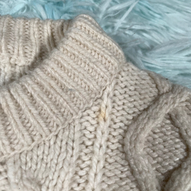 Cream Marks & Spencer Cable Knit Jumper - Medium