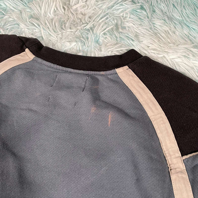 Blue & Black Ba&Sh Cropped Sweatshirt - Small