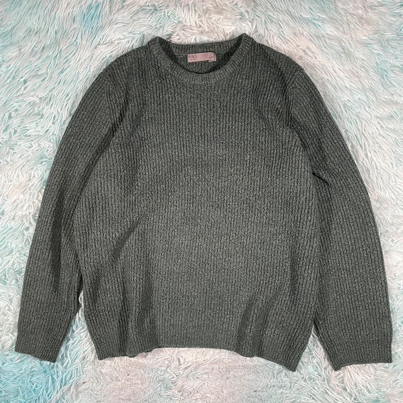 Dark Green Marks & Spencer Knitted Jumper - Large
