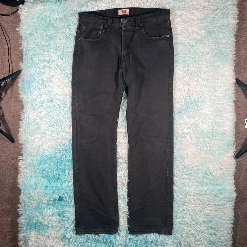 Vintage 90s Black Levi’s 501 Jeans Straight Leg - 33W 32L