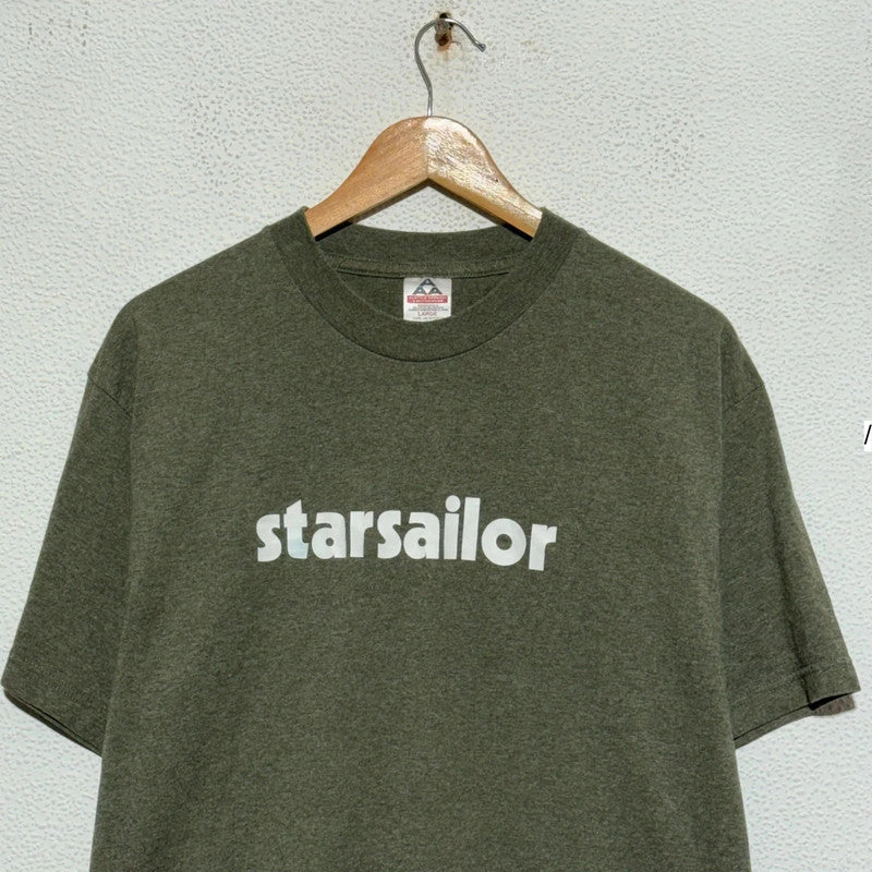 Vintage Khaki Starsailor Graphic T Shirt - Large
