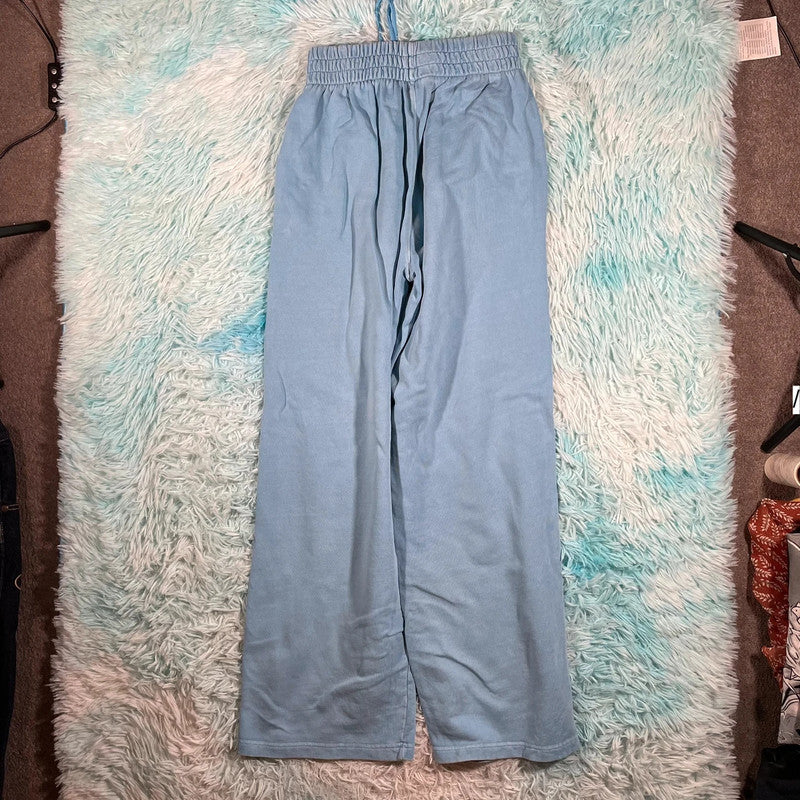 Blue Adidas Baggy Jogging Bottoms - Size 8