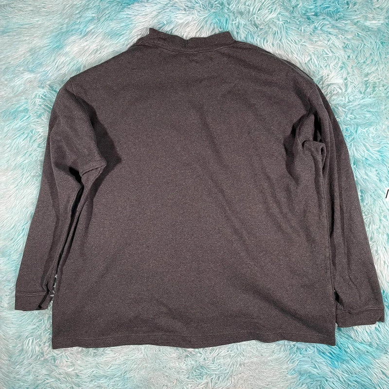 Vintage 00s Grey Reebok Mock Neck Sweatshirt- XXL