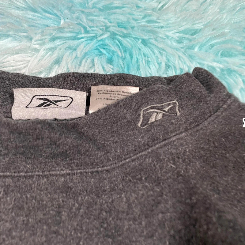 Vintage 00s Grey Reebok Mock Neck Sweatshirt- XXL