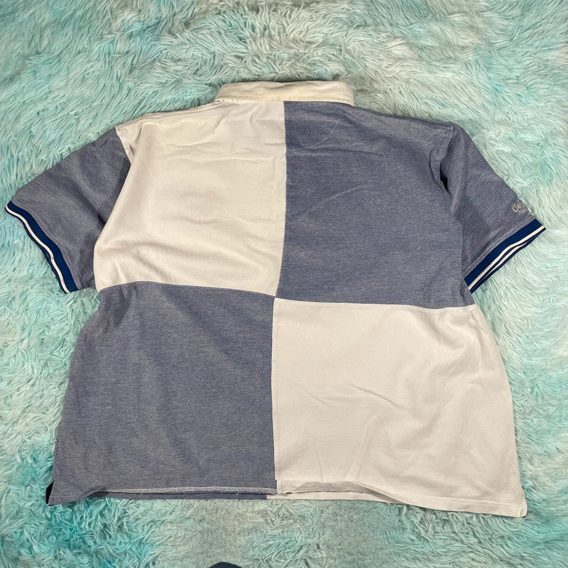 Blue & White Cotton Traders Rugbt Polo Shirt - 4XL