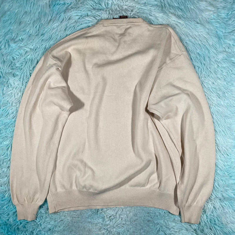 Vintage 90s Cream Marlboro Classics Knitted Jumper - XL