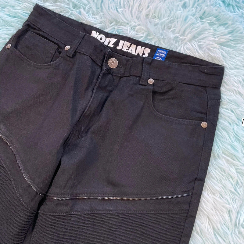 Black Denim Jean Shorts Jorts Noiz - 38W