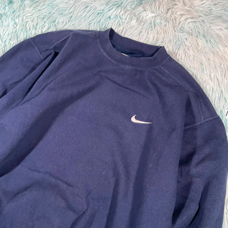 Vintage 90s Navy Nike Sweatshirt - Small
