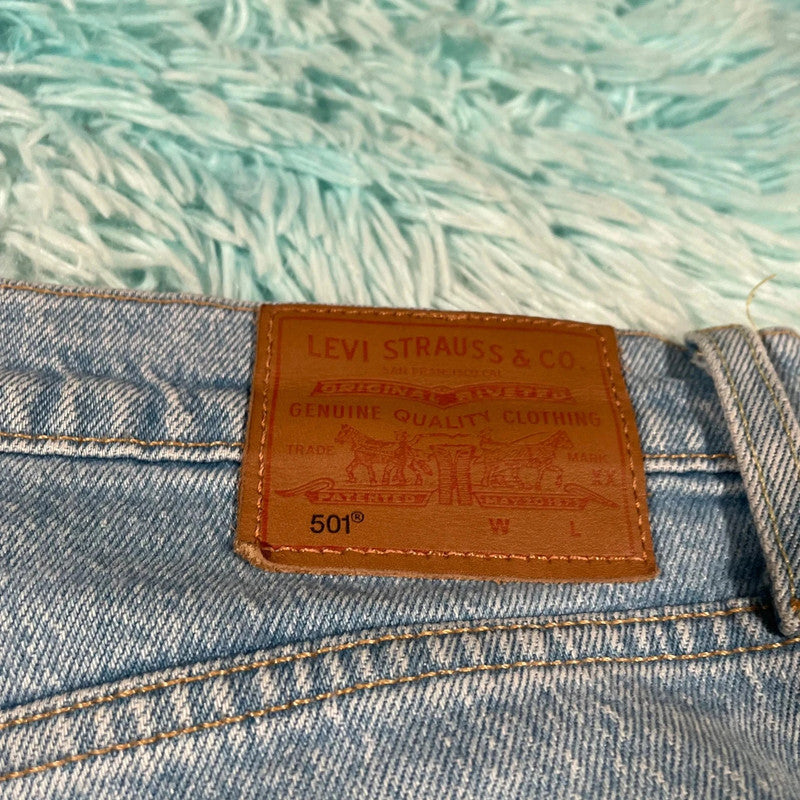 Light Blue Levi’s Jeans 501 Straight Leg - 34W 28L