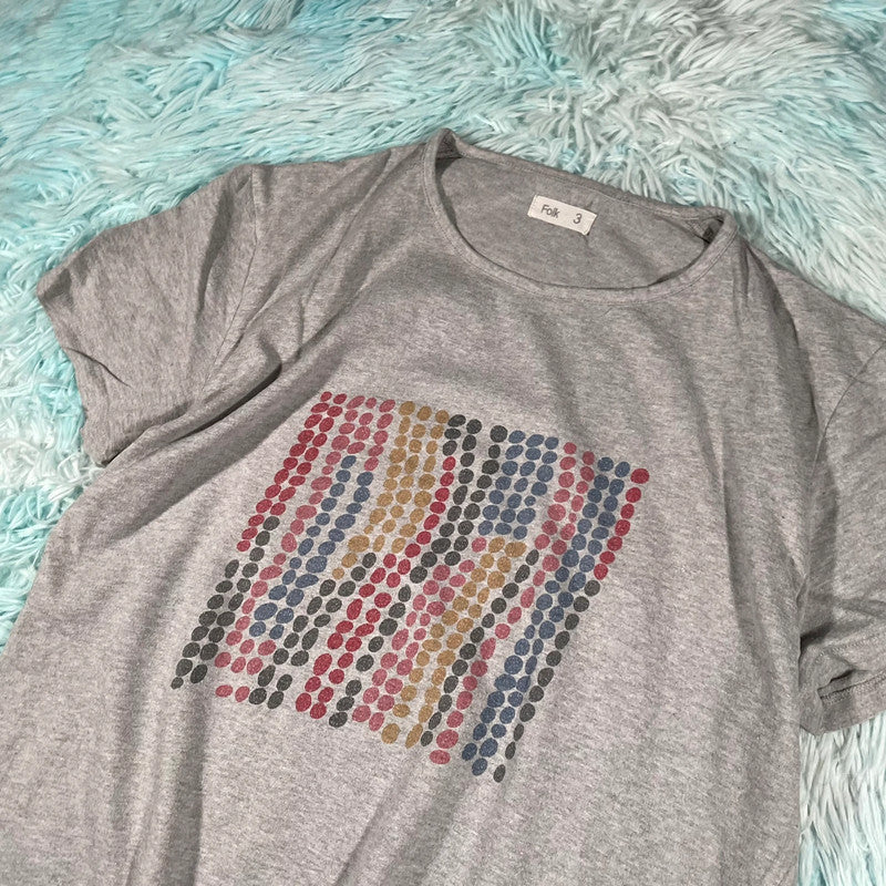 Grey Folk Graphic T Shirt - Large