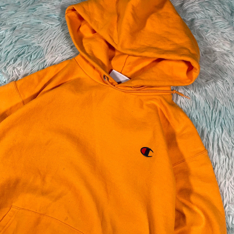 Yellow Champion Hoodie Graphic - Small