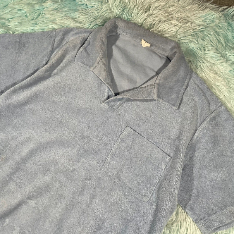 Light Blue Arket Collared T Shirt Towel - Medium