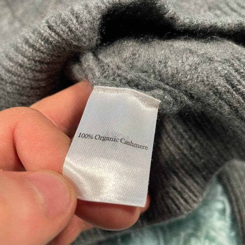 Grey N. Peak Cashmere 1/4 Zip Jumper - Medium