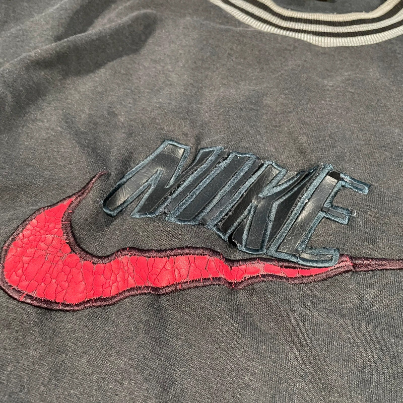Vintage 90s Black Nike T Shirt Spellout - Large