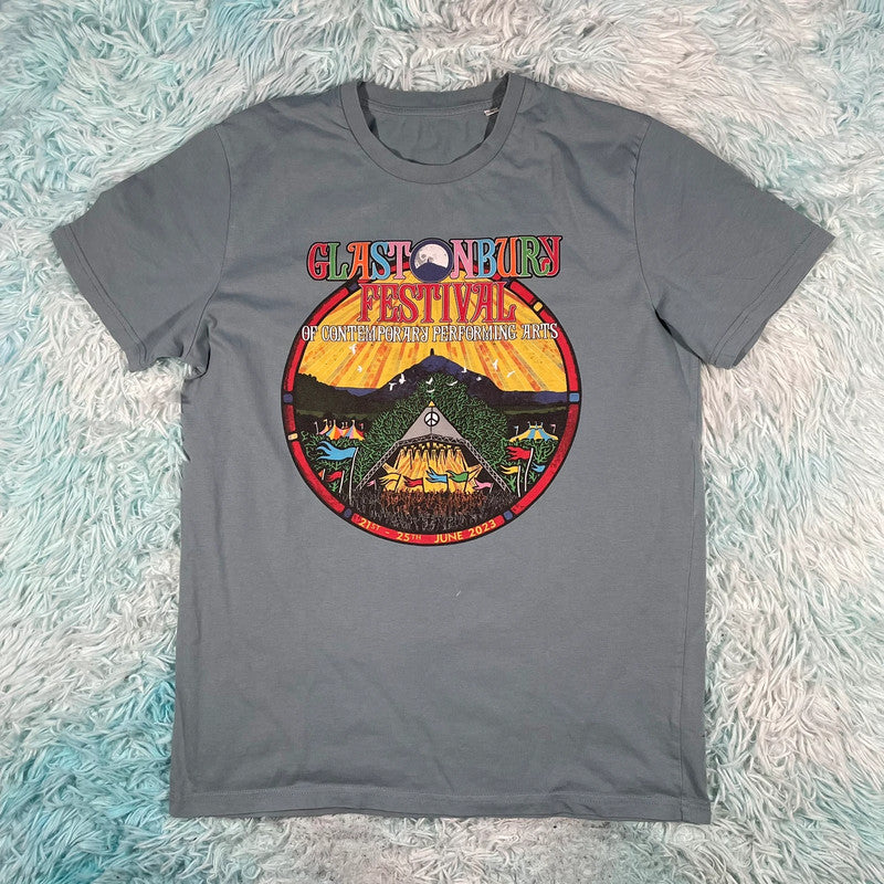 Blue 2023 Glastonbury T Shirt - Medium